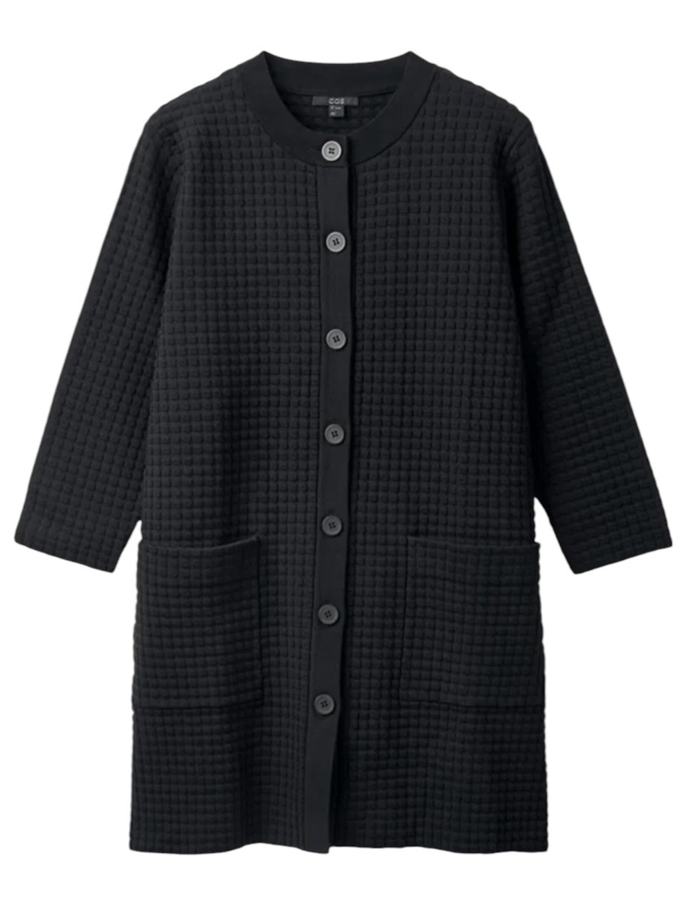 COS Light Textured Cardigan in Black Size Small